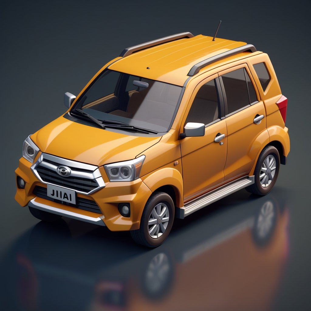 cute 3D isometric model of a daihatsu xenia | blender render engine niji 5 style expressive,3d isometric,3d style,