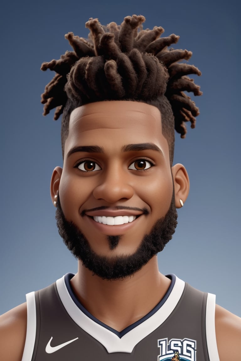 (full body) Tribal version mascot of cute and cubby,  San Antonio Spurs team, cool expression, winner pose, masterpiece artwork, white accent, detailed face features, brown eyes, dark skin, curly hair sharp eyes, extremely detailed, intricate details, muted color scheme, subtle gradients, photorealistic, 8k, 3d style