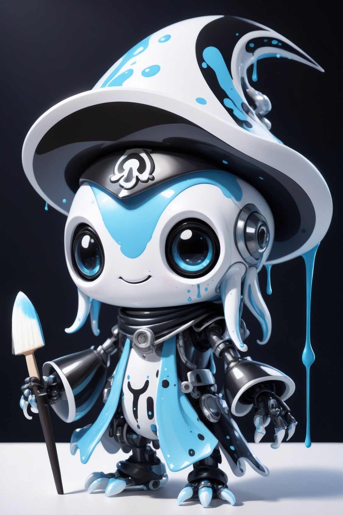 cute robo character of (squid),  a mascot for tensor.art,  cubby by レオナルドくま on Tensor.Art