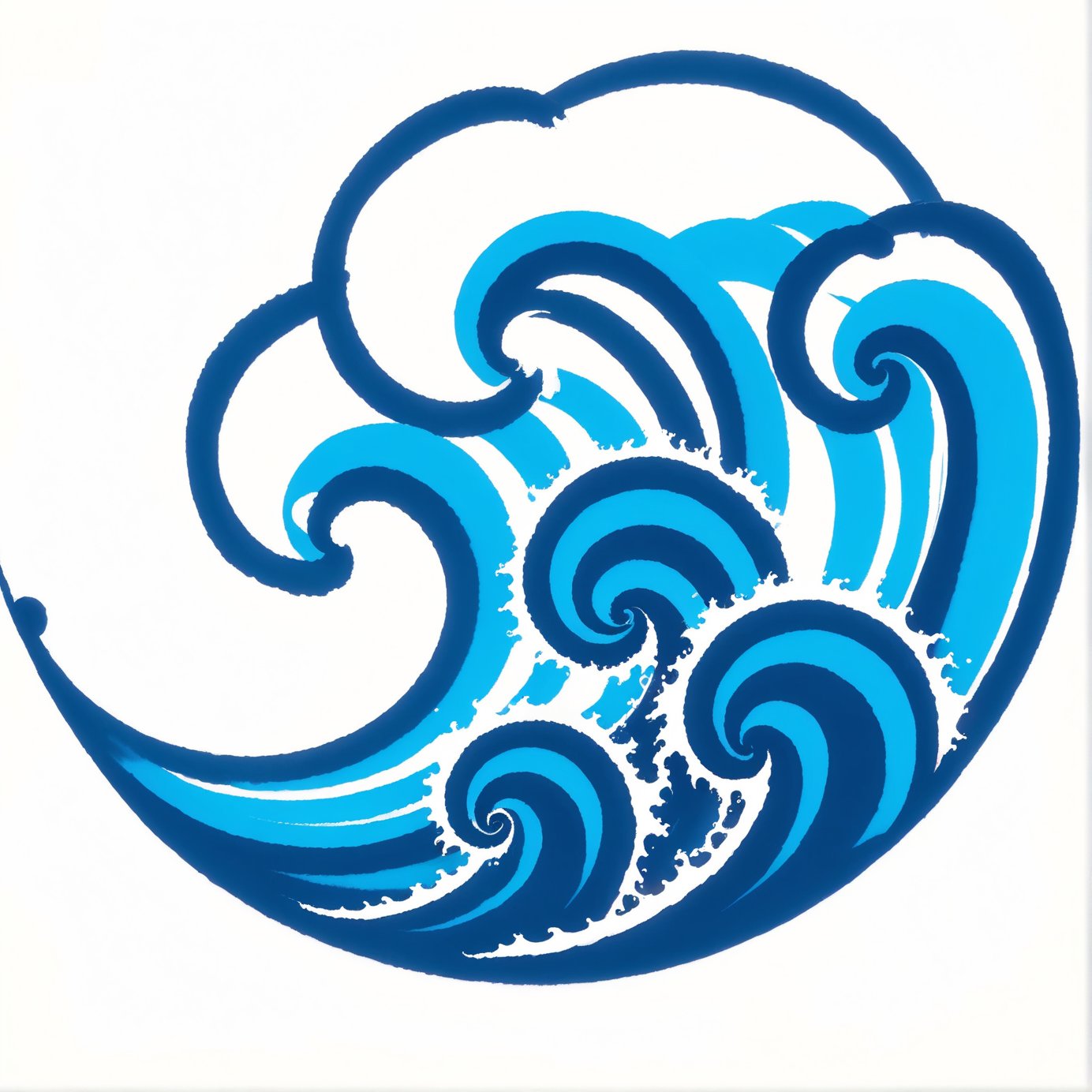 photorealistic ink art of waves,  highly detailed waves,  score_9 by レオナルドくま on Tensor.Art