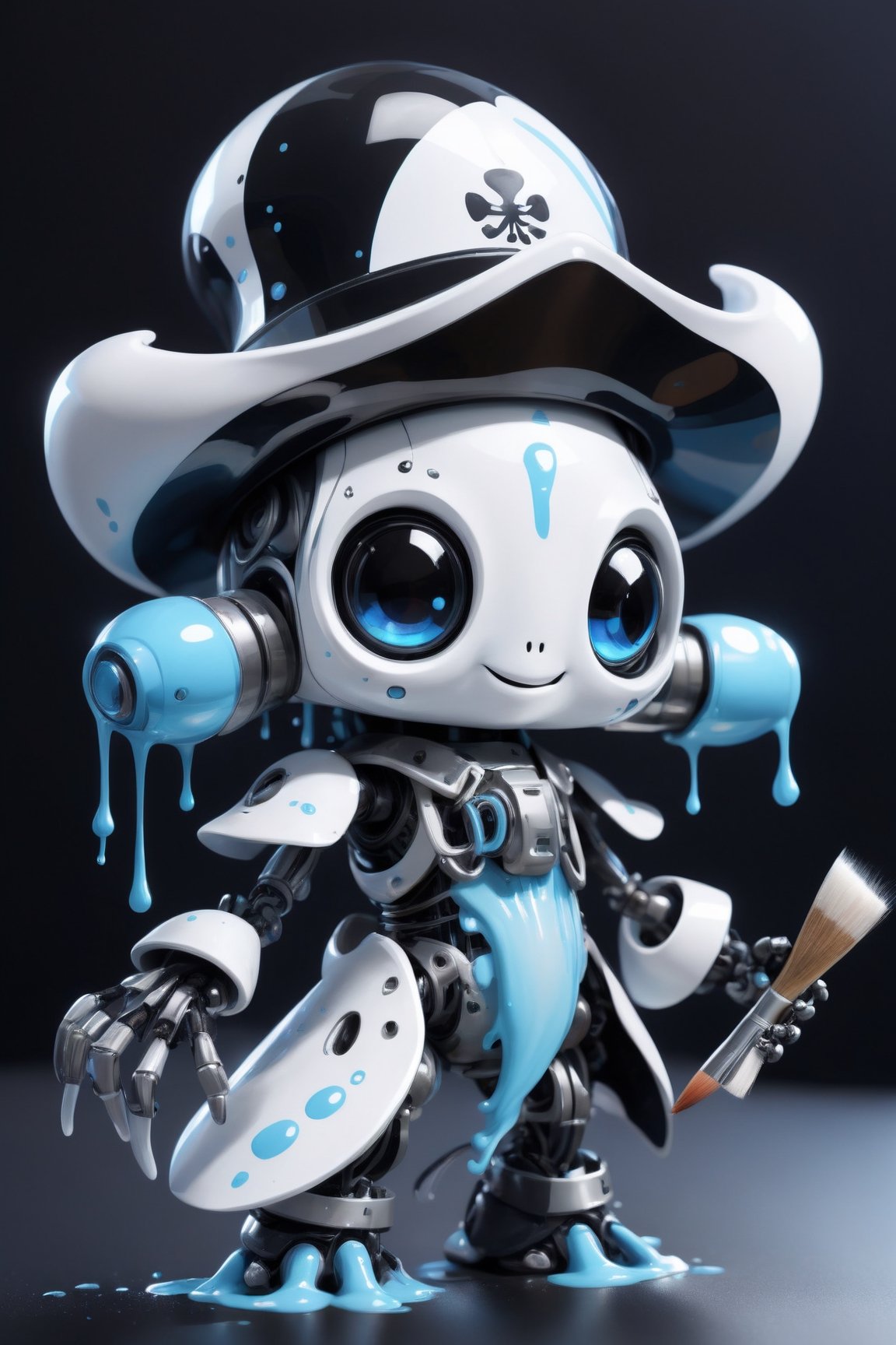 cute robot character of (squid),  a mascot for tensor.art,  cubby by レオナルドくま on Tensor.Art