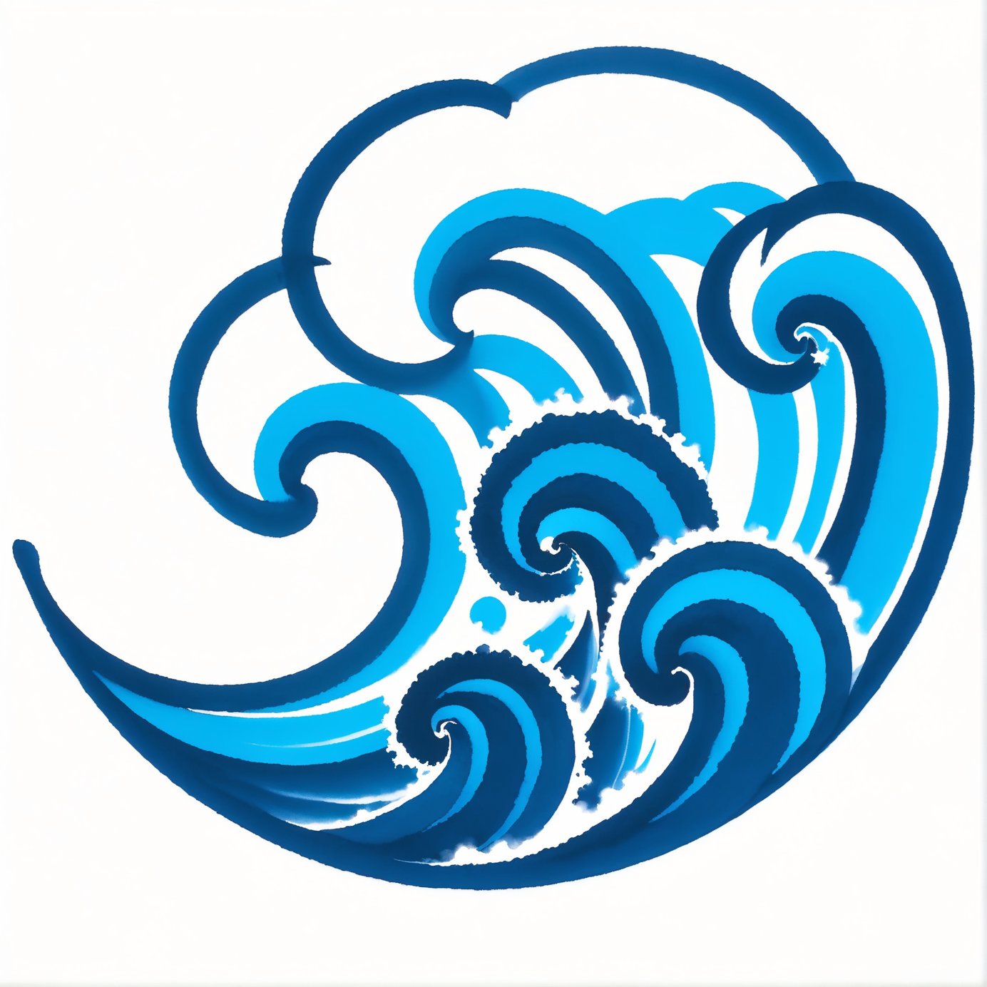 photorealistic ink art of waves,  highly detailed waves,  score_9 by レオナルドくま on Tensor.Art