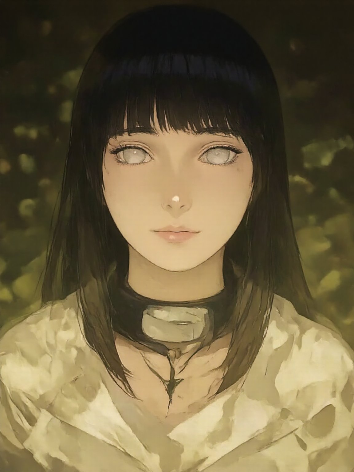 Huyuga hinata, A sultry hubggirl materializes from a dreamy mist, illuminated by the soft, warm tone of Kodak film. Cinematic lighting accentuates her porcelain complexion, casting dramatic shadows that highlight the contours of her face and mid-body pose. The surreal setting, replete with intricate details, draws the viewer's gaze to her piercing stare, evoking a photorealistic masterpiece reminiscent of hubggirl's iconic works, capturing the essence of a sultry, sexy girl.,Hinata,shy,naruto,hinata_naruto,anime,flux,cute,gentle,brave