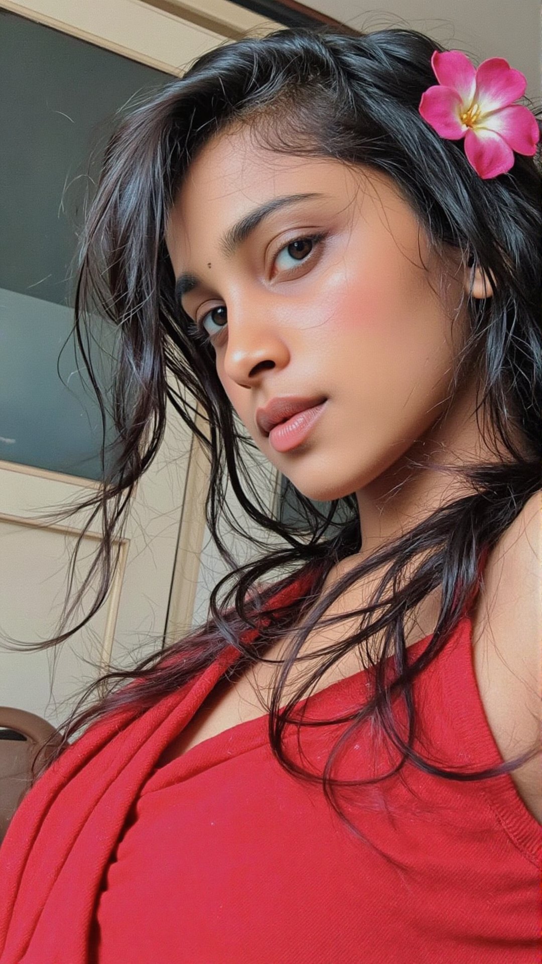 beautiful cute young attractive indian teenage girl, village girl, 18 years old, cute, medium black_hair, colorful hair, warm, dreass, in a car, full boddy, bangladesh,Size 32 25 34