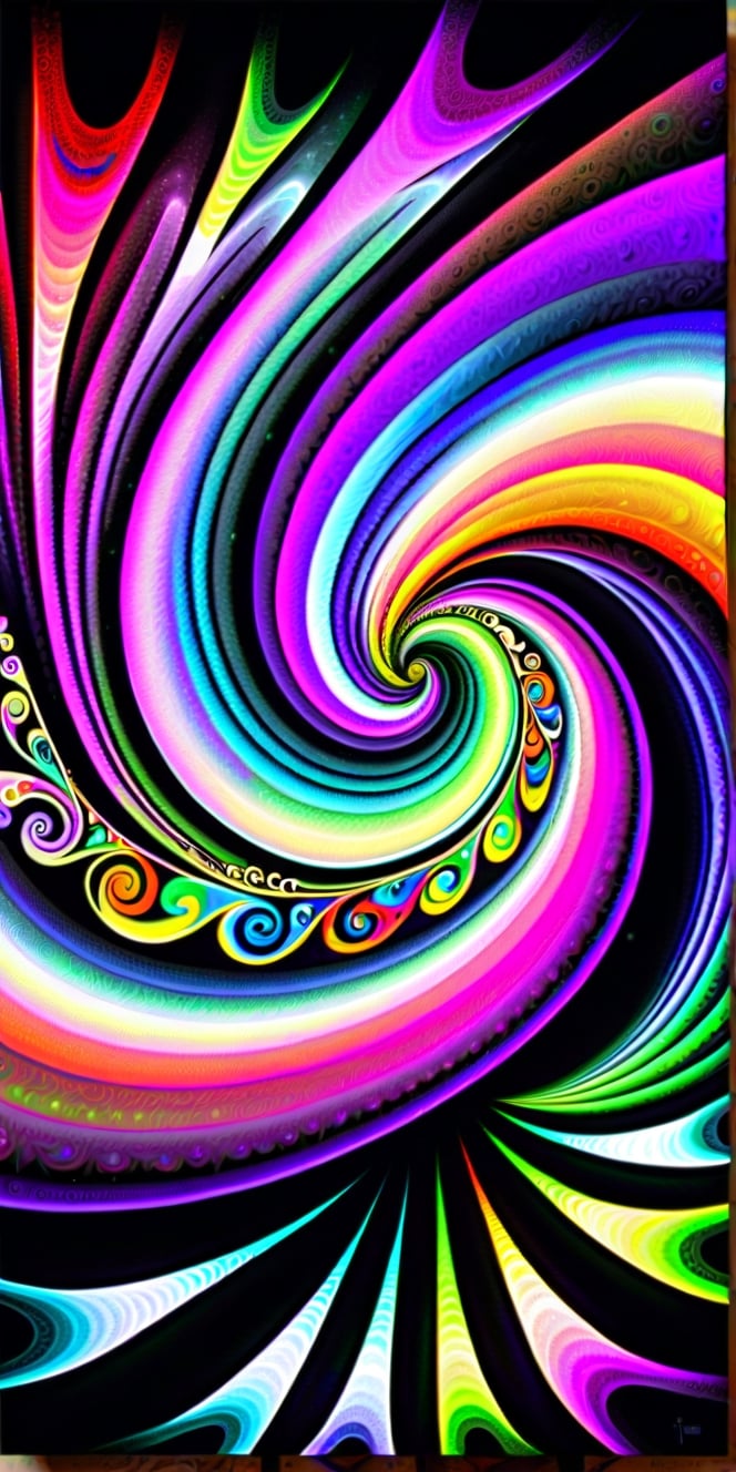 a painting of colorful swirls on a black background, psychedelic fractal art, psychodelic colors, psychedelic fractal pattern, intricate psychedelic patterns, colourful biomorphic opart, psychedelic artwork, fractal art, fractals swirling outward, colorful swirly ripples of magic, android jones and chris dyer, hyperdetailed colourful, intricate colorful masterpiece