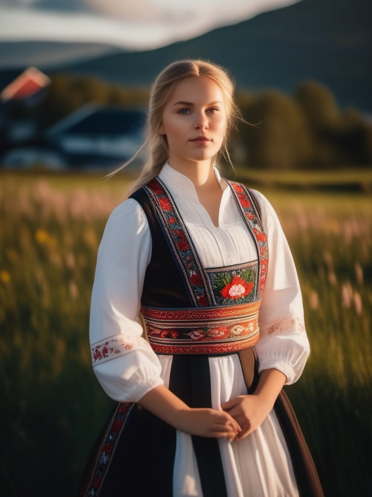 Cinematic lighting photography,  beautiful lightness,  Norwegian teen girl by Forklift trucker on Tensor.Art