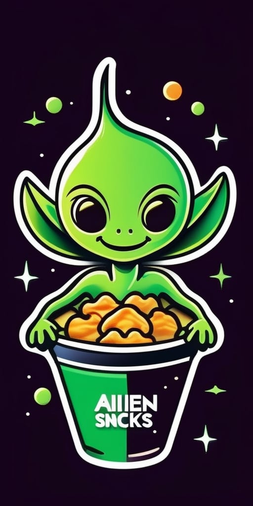 Create a minimalism continues line drawing logo,  it has to include an smiling young alien,  with a friendly look by Salim...