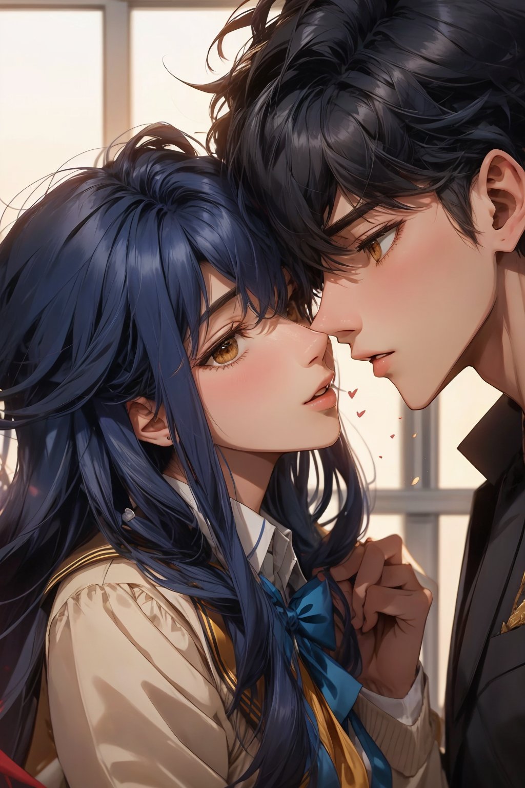 boy and a girl,  2_ characters,  school romance by Vish* on Tensor.Art
