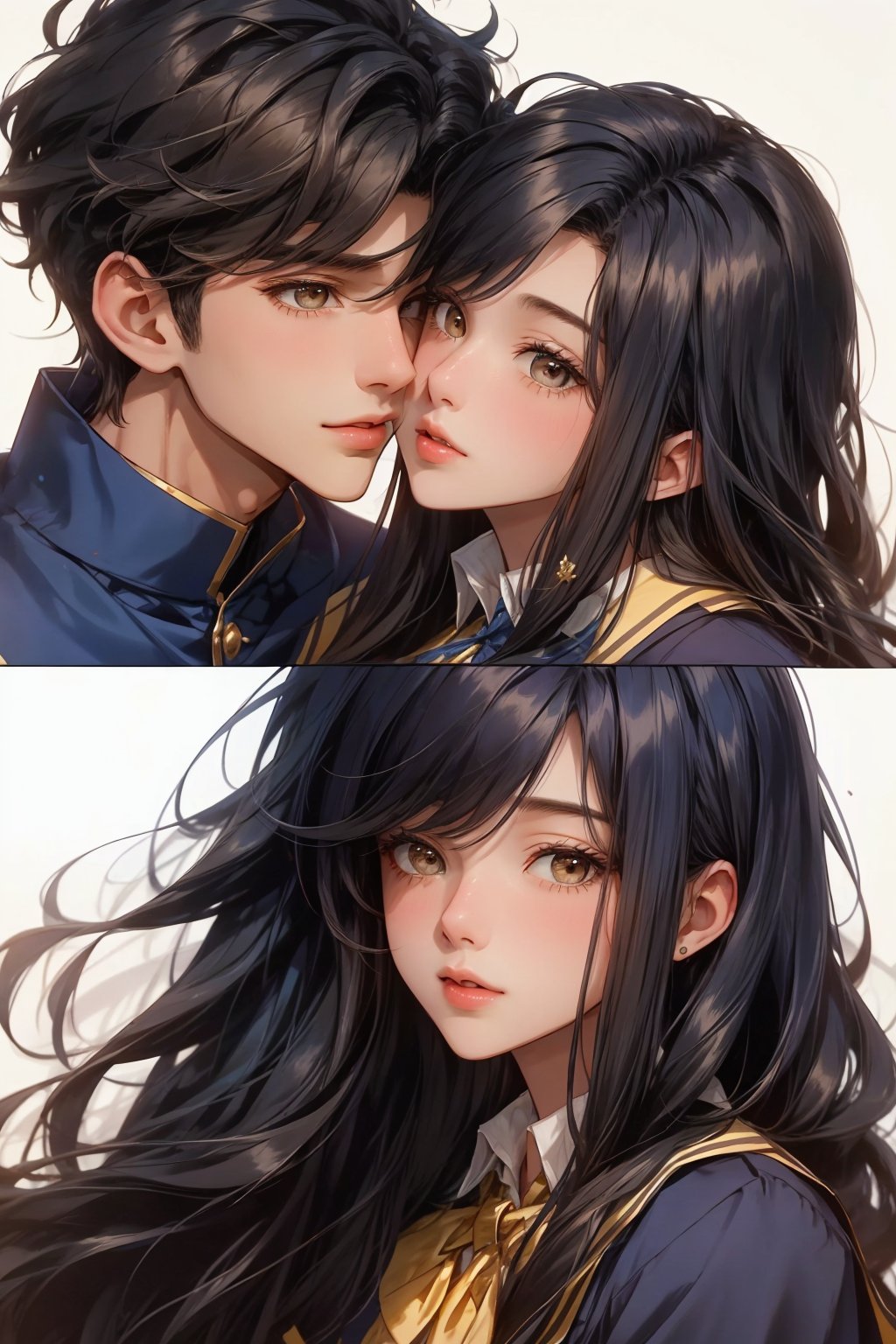 boy and a girl,  2_ characters,  school romance by Vish* on Tensor.Art