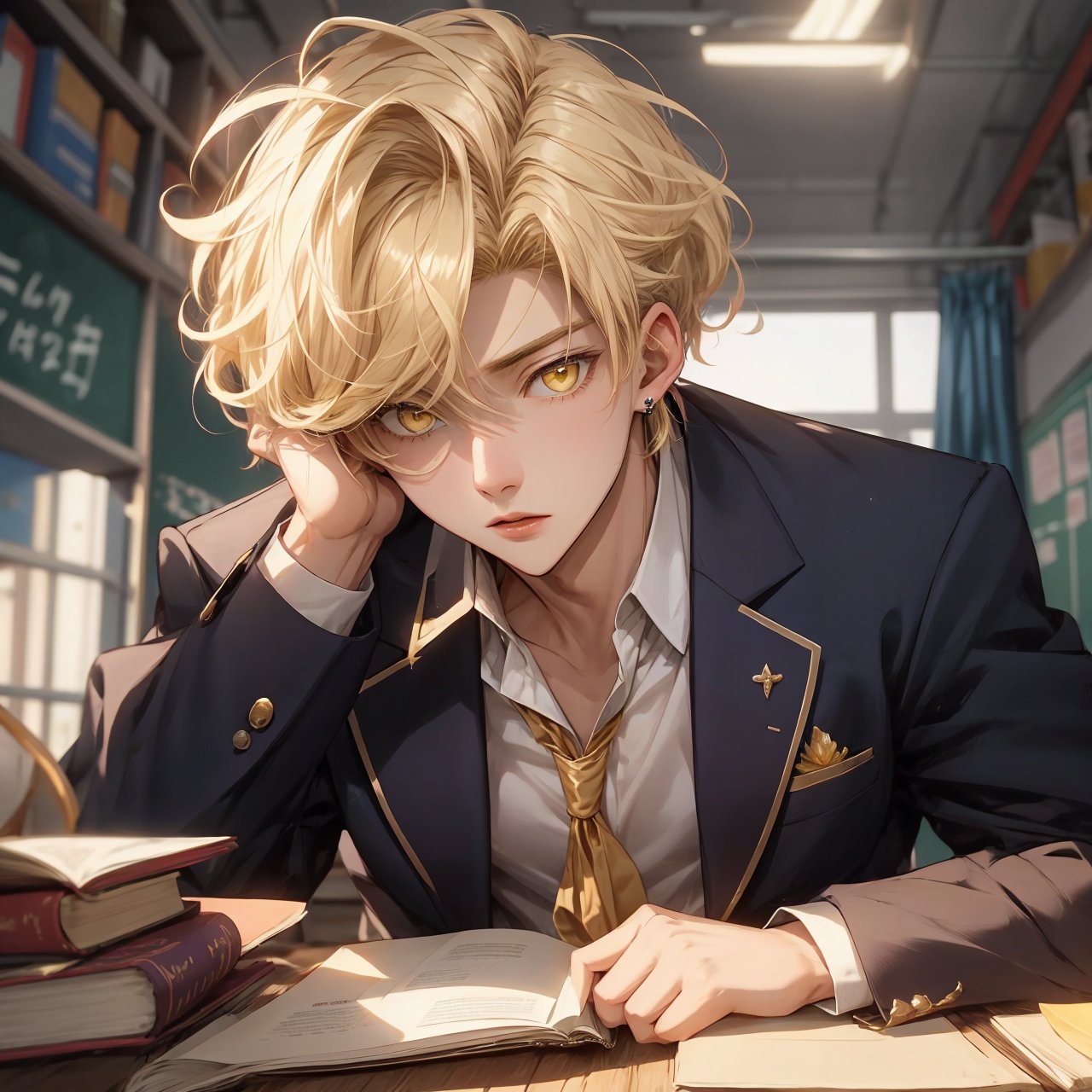 boy ,  school romance,  traingle love by Vish* on Tensor.Art
