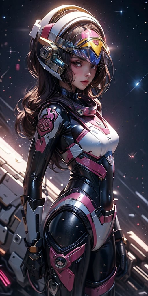 a girl,  thunder yellow jacket,  tight suit by Kasyade on Tensor.Art