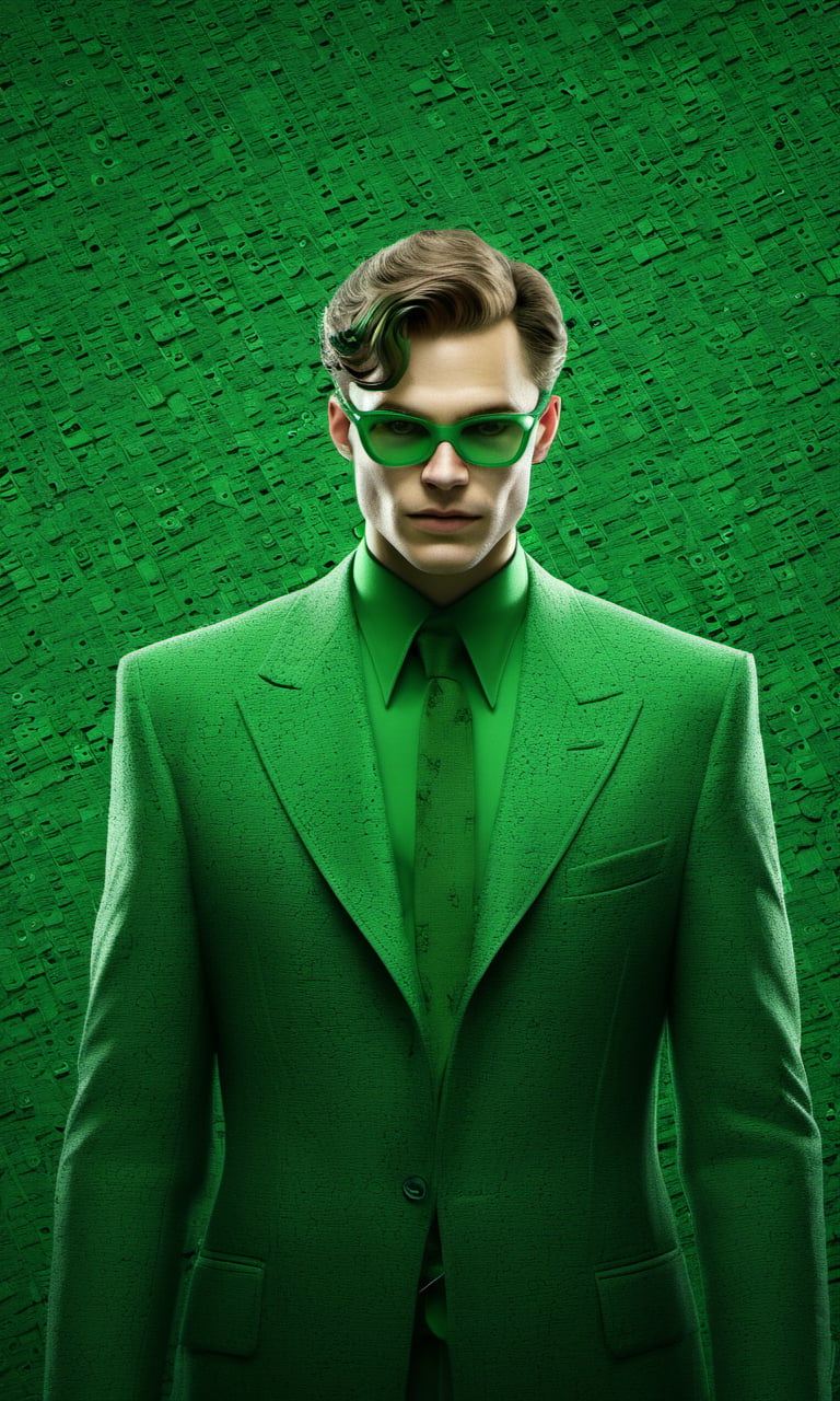 a giant 8K poster of,  The Riddler,  also known as Edward Nigma by amf101fma on Tensor.Art