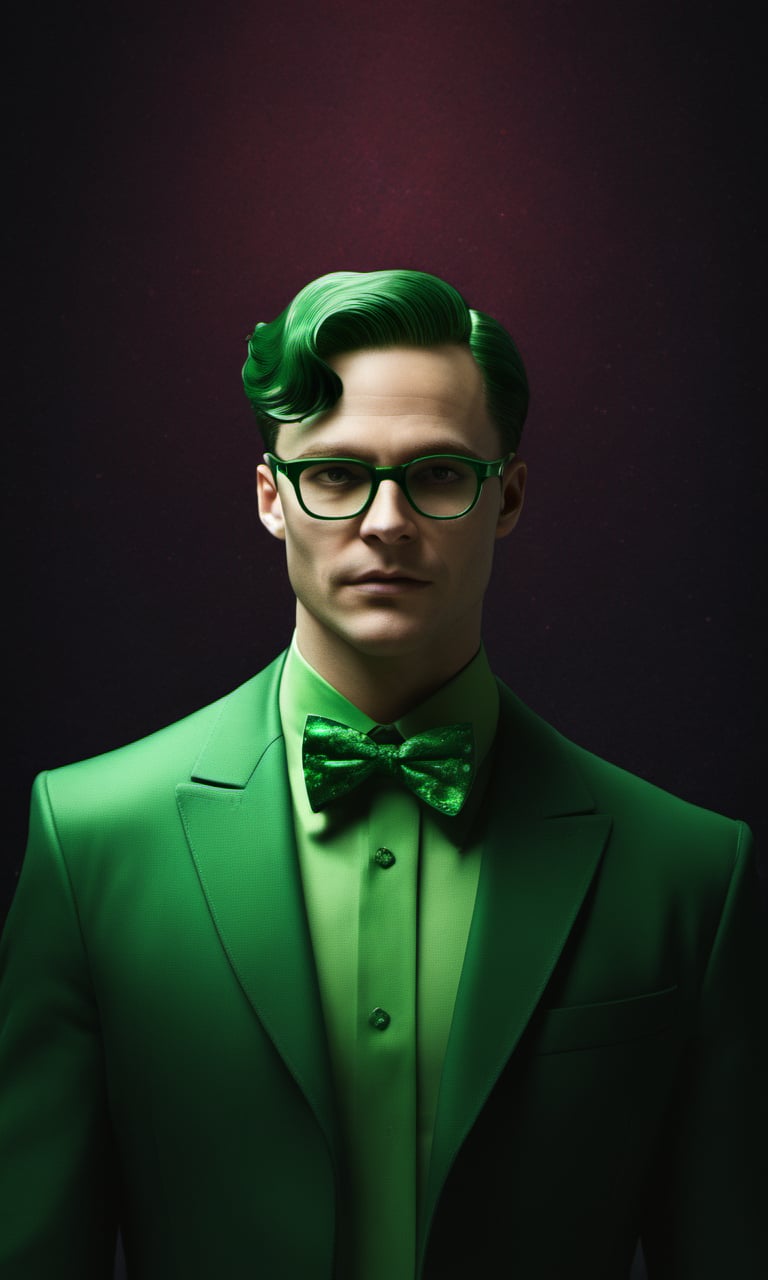 a action packed giant poster of,  The Riddler,  also known as Edward Nygma by amf101fma on Tensor.Art