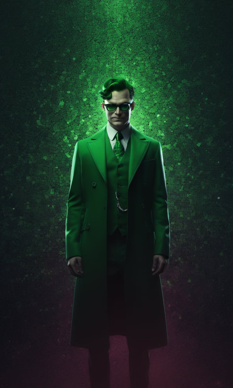 a giant 8K poster of,  The Riddler,  also known as Edward Nygma by amf101fma on Tensor.Art