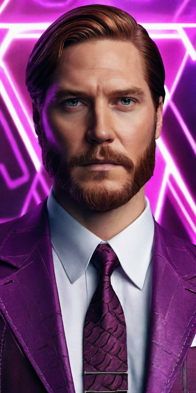 "Craft an intricate 4K portrait of Helmut Zemo,  portraying his calculating and enigmatic persona. Showcase his sharp feat...