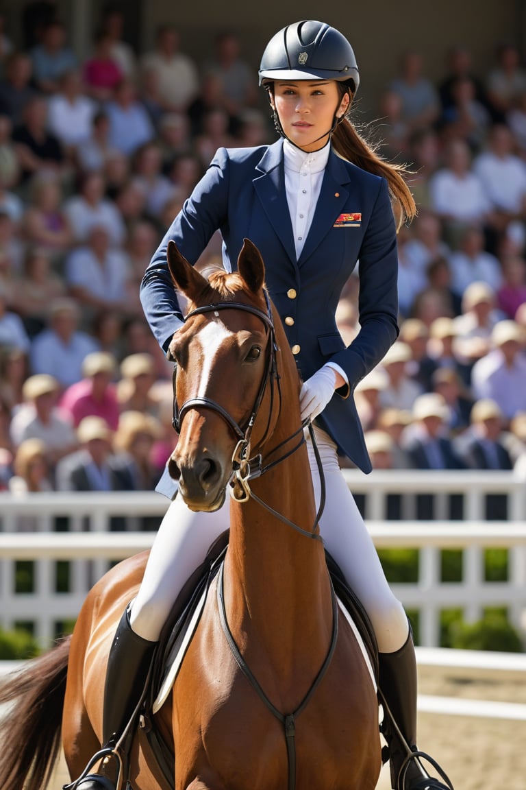Olympic equestrian event,  female rider,  beautiful face by Snakeking on Tensor.Art