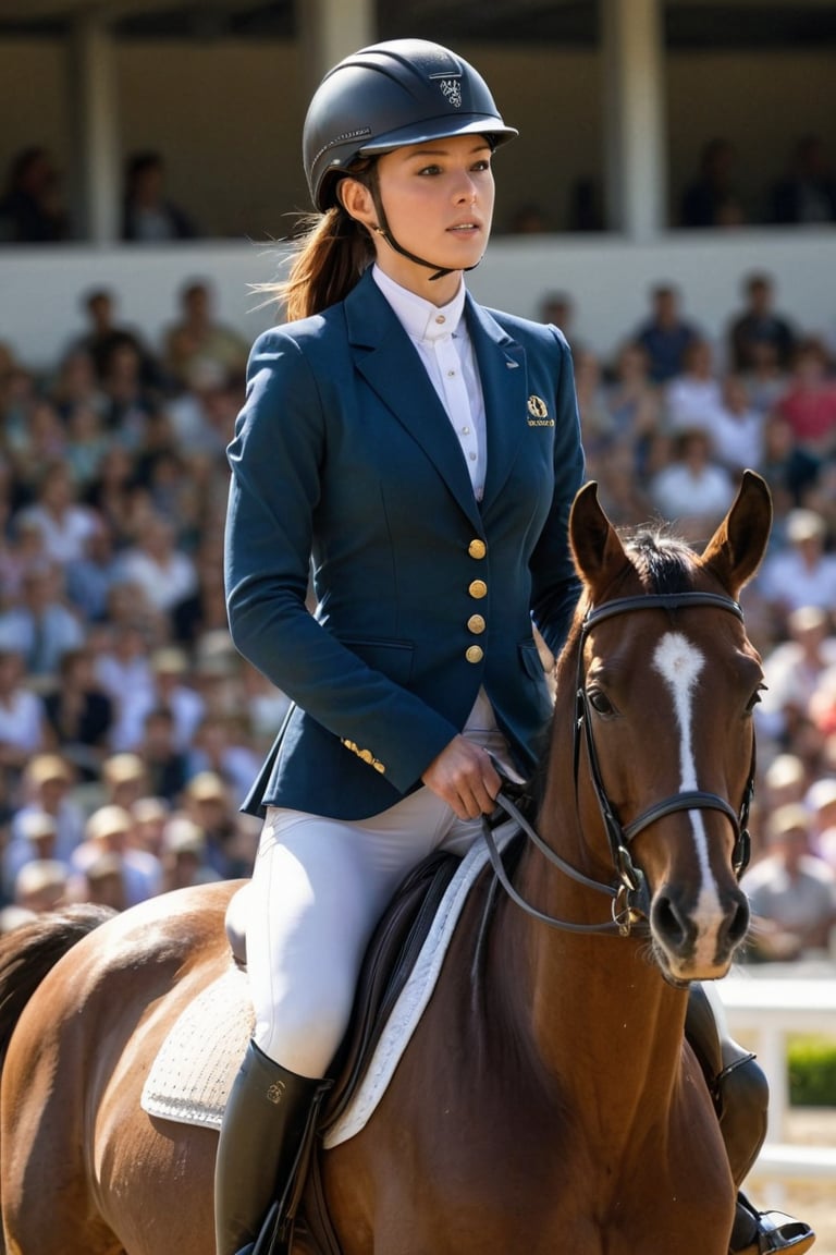 Olympic equestrian event,  female rider,  beautiful face by Snakeking on Tensor.Art