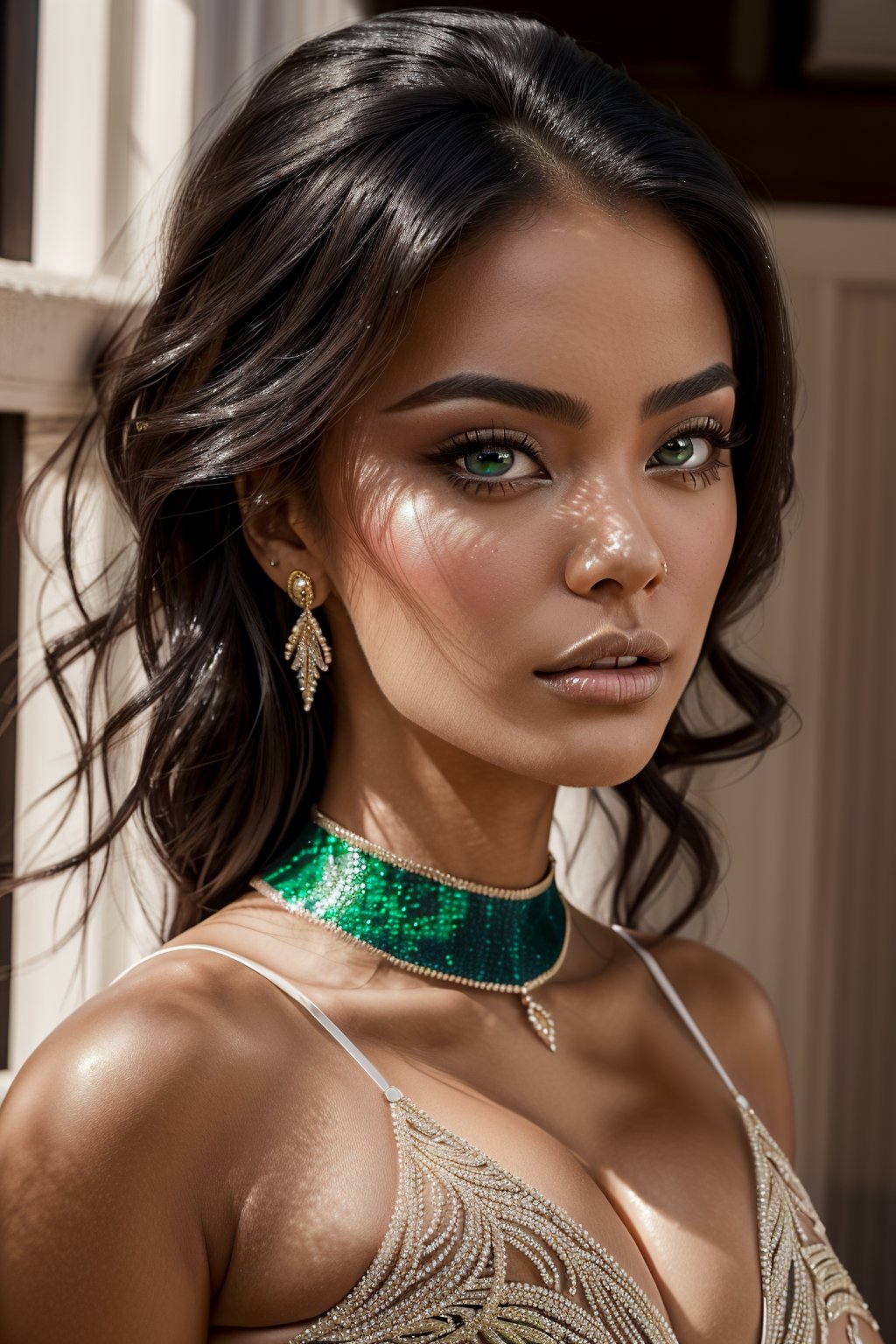 Professional photoshoot of stunningly beautiful woman (latina,  African-American,  Asian by Breez123 on Tensor.Art