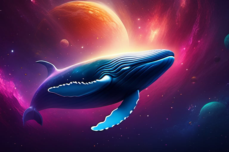 whale_in_space, space, 24k quality, epic, cinematic, caos, universe, everthing, abstract, vibrant_colour, lighting eyes