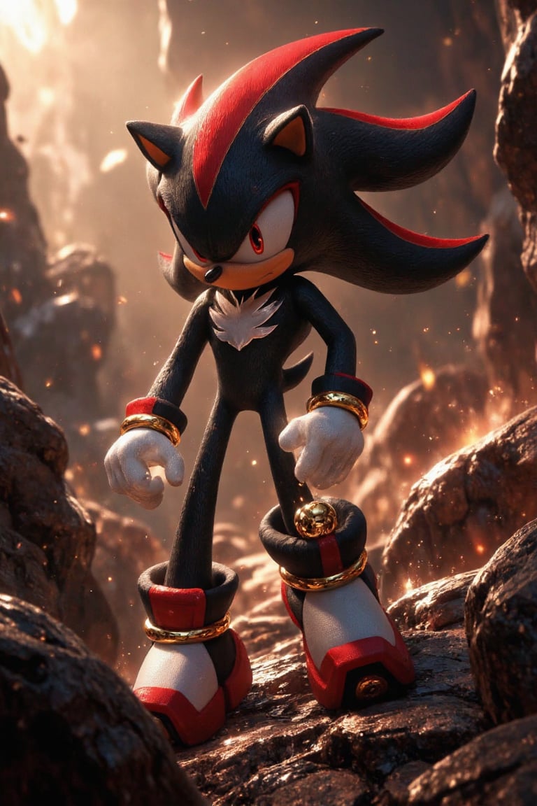  (cinematic scene:1.2),Cinematic photo,  ,An ultra hd detailed, stunning, hyper realistic style, shadow the hedgehog