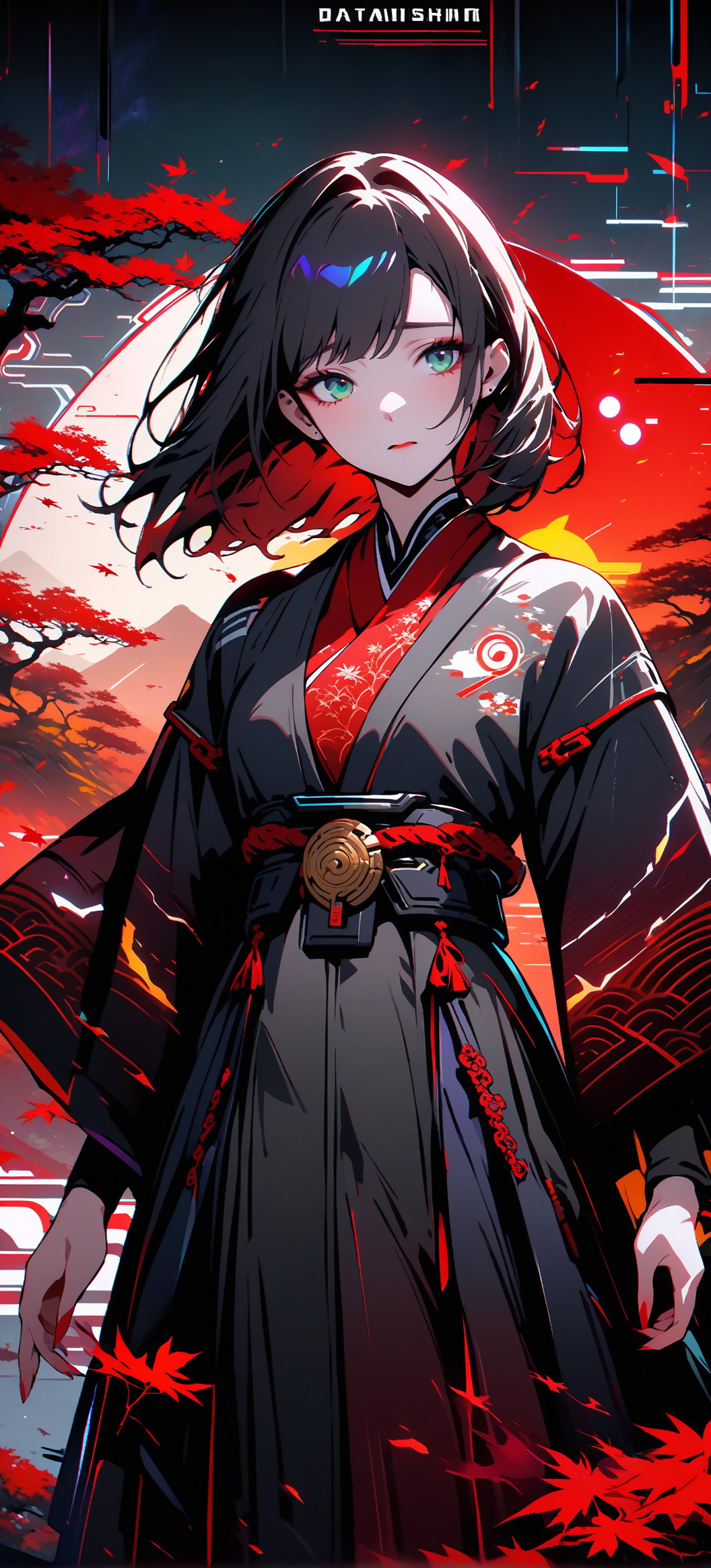 ink brushstrokes in background,  ink rain, by Shunkaha on Tensor.Art