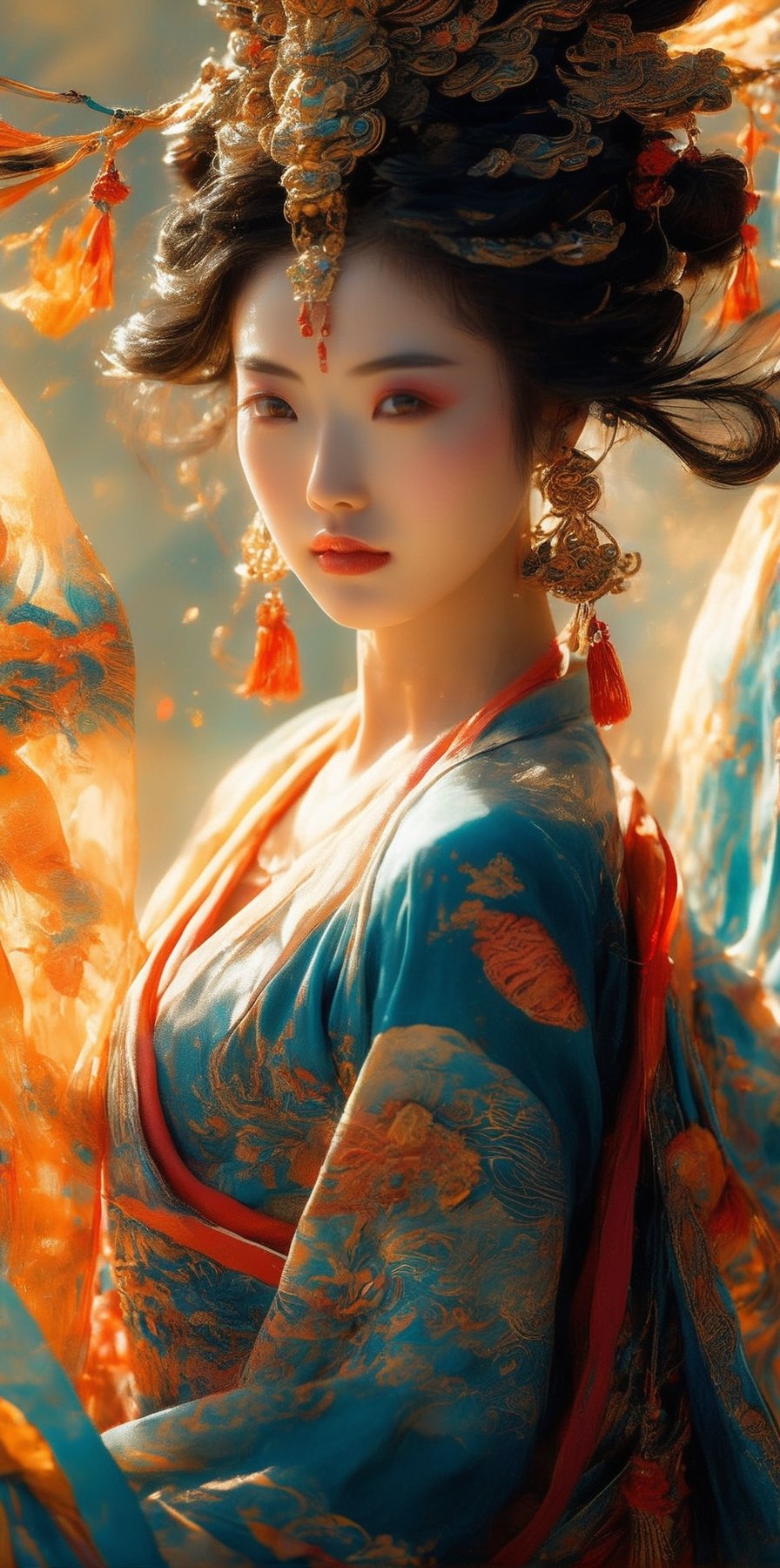 ((asian girls),  Landscape painting,  tattoo by TracQuoc on Tensor.Art