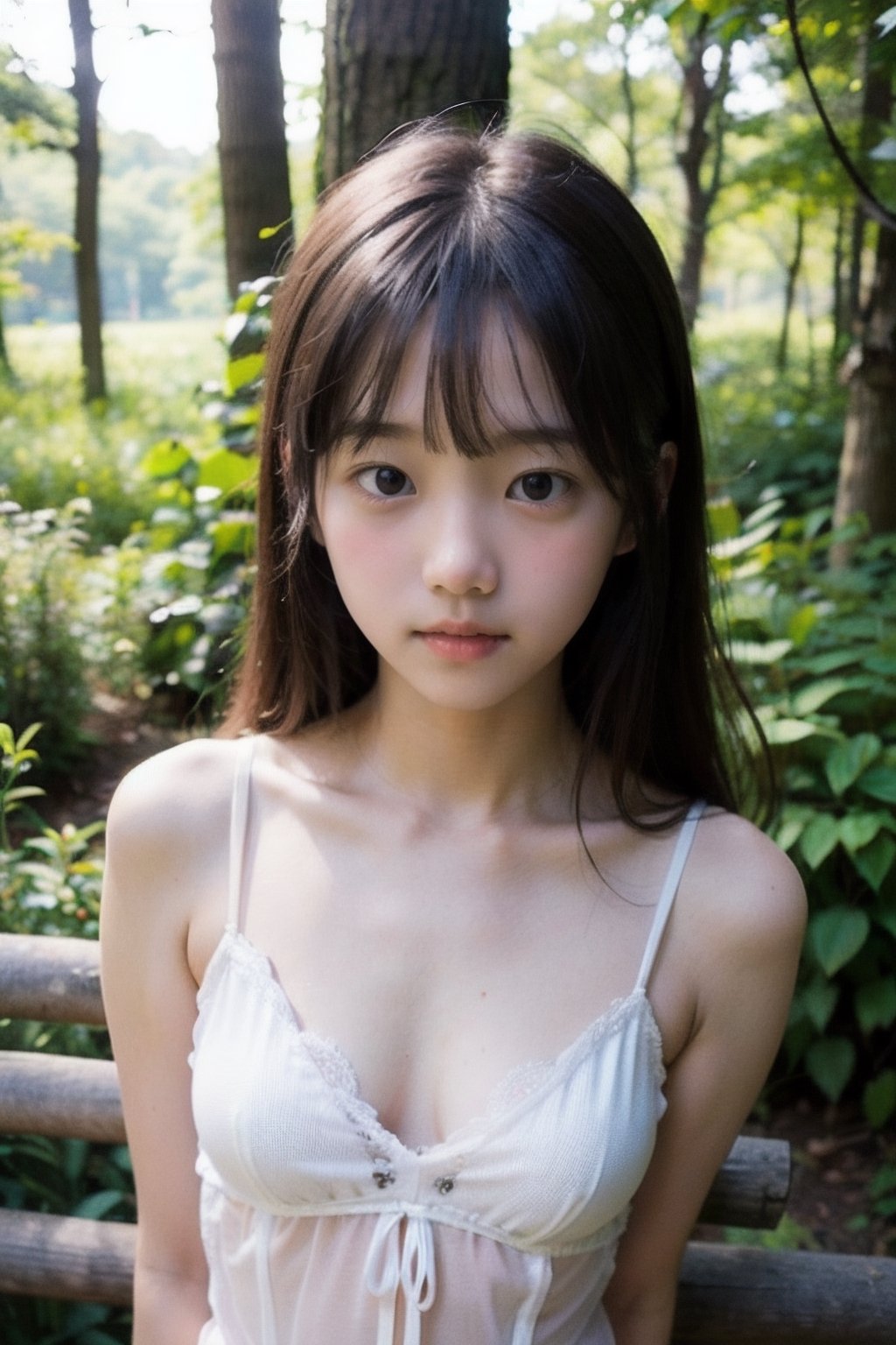 (((deep in the woods))),  (looking at the audience),  (((Only the face enters the camera))) by 萬仔1 on Tensor.Art