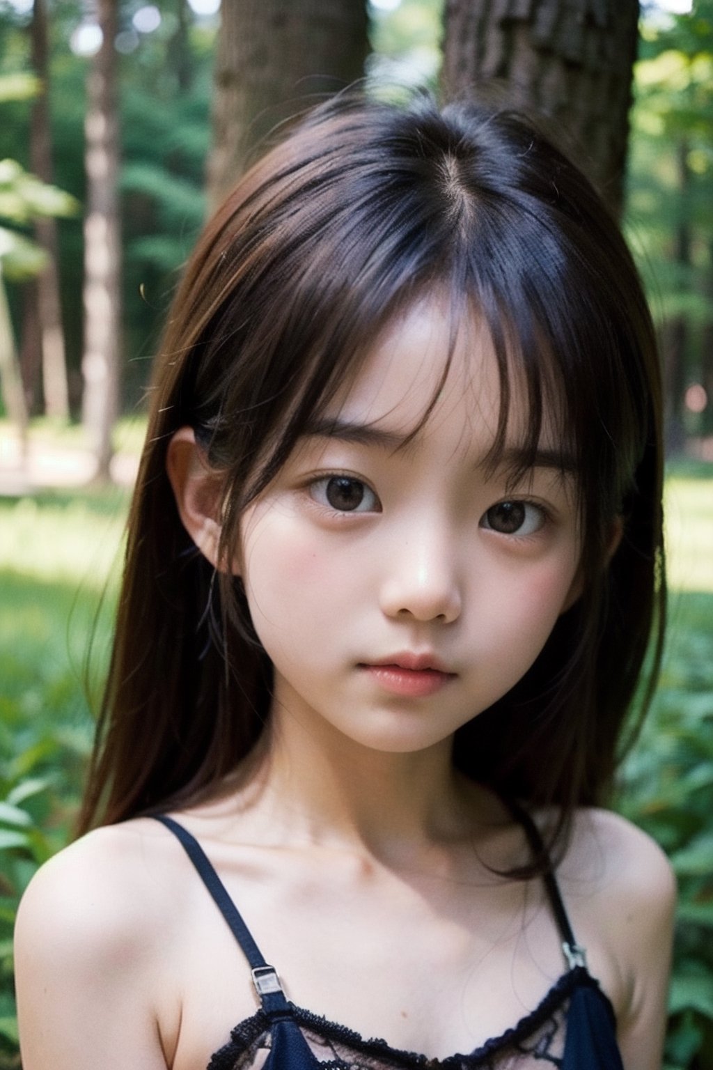 (((deep in the woods))),  (looking at the audience),  (((Only the face enters the camera))) by 萬仔1 on Tensor.Art