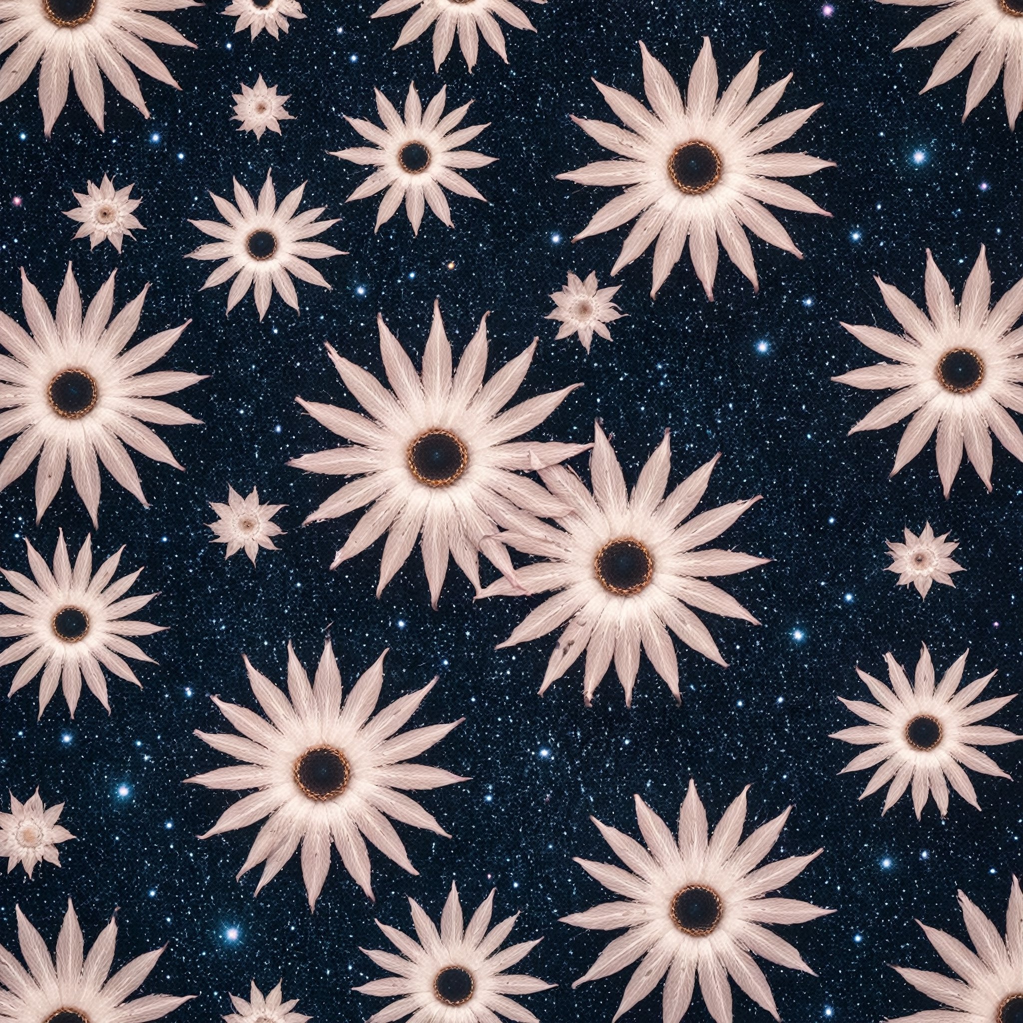 spiral multiverse, continuous spiral pattern, hundreds of skull flowers, space, stars, intricate, highly detailed, 8k, radiant, hypnotic