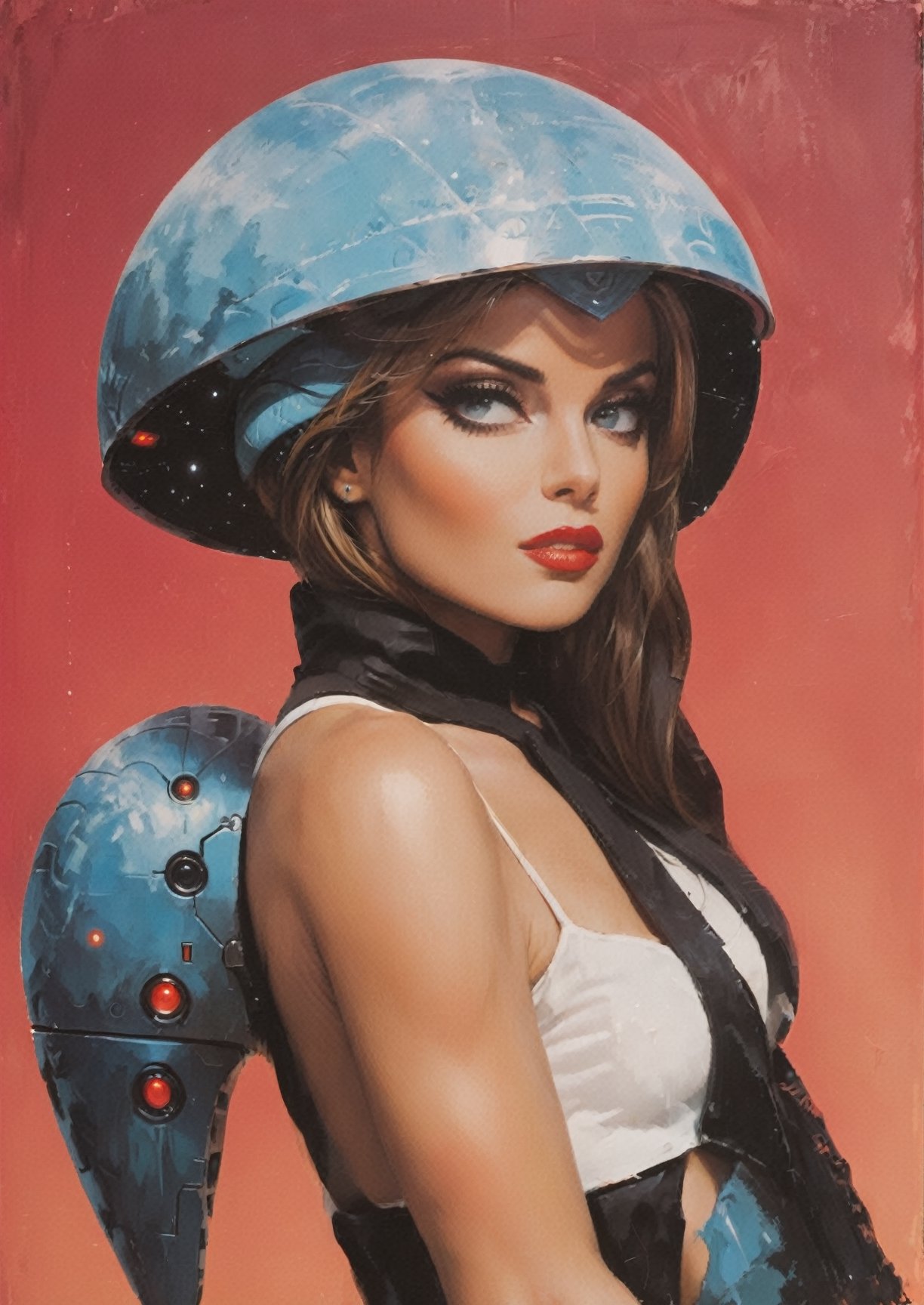 Minimalist painting of sci - fi character design,  minimal design,  psy by ogkai on Tensor.Art