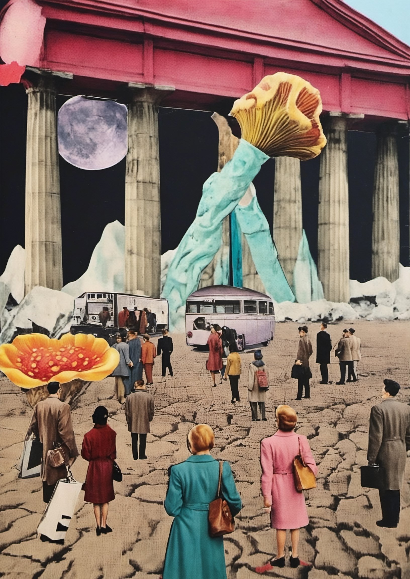 (masterpiece,  best quality),  a train station where trains are replaced by giant shoes by ogkai on Tensor.Art