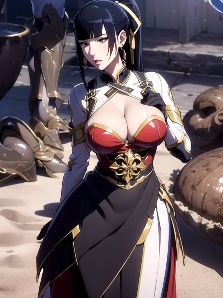 narberal gamma,beach background,ink,Ultra-detail,(highres:1.1),best quality,(masterpiece:1.3),cinematic lighting, sexy breasts, 3DMM, big breasts, full lenth body, long legs, black hair, long_ponytail, black eyes,
realistic, (masterpiece - 1.2),very sexy face and also a sexy  figure  pornstar  with big natural boobs and curvy ass ,8k,highly detailed,ultrarealistic,hyperrealistic,high quality render,high quality,highly detailed background,frilled dress, long skirt, 1 girl,solo, realhands