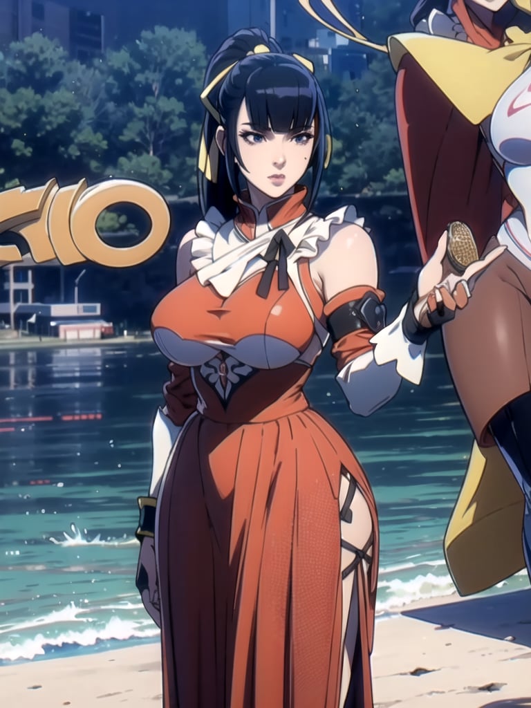 narberal gamma,beach background,ink,Ultra-detail,(highres:1.1),best quality,(masterpiece:1.3),cinematic lighting, sexy breasts, 3DMM, big breasts, full lenth body, long legs, black hair, long_ponytail, black eyes,
realistic, (masterpiece - 1.2),very sexy face and also a sexy  figure  pornstar  with big natural boobs and curvy ass ,8k,highly detailed,ultrarealistic,hyperrealistic,high quality render,high quality,highly detailed background,frilled dress, long skirt, 1 girl,solo, realhands