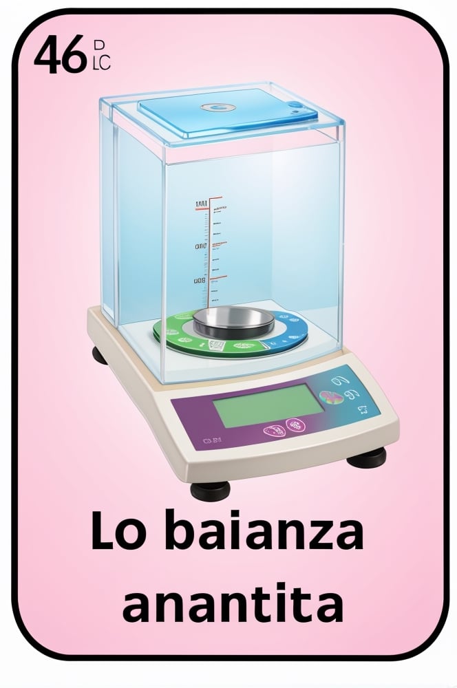 Analytical scale, gradient background color, Loteria