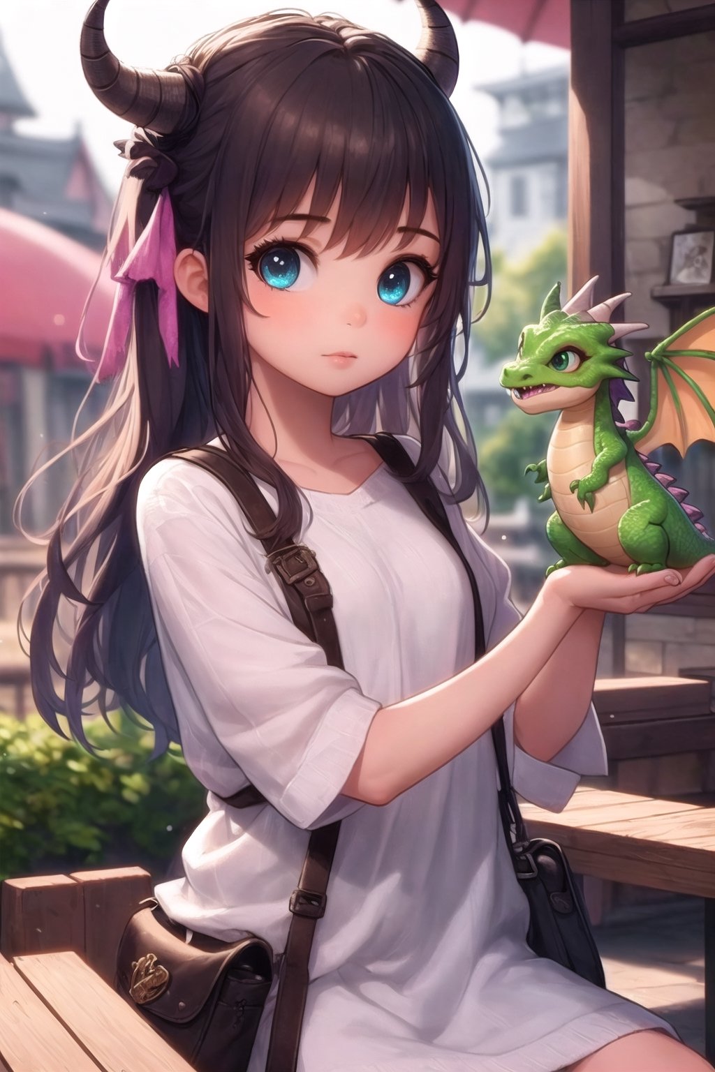 1girl,looking at viewer,dragon,LttDrg