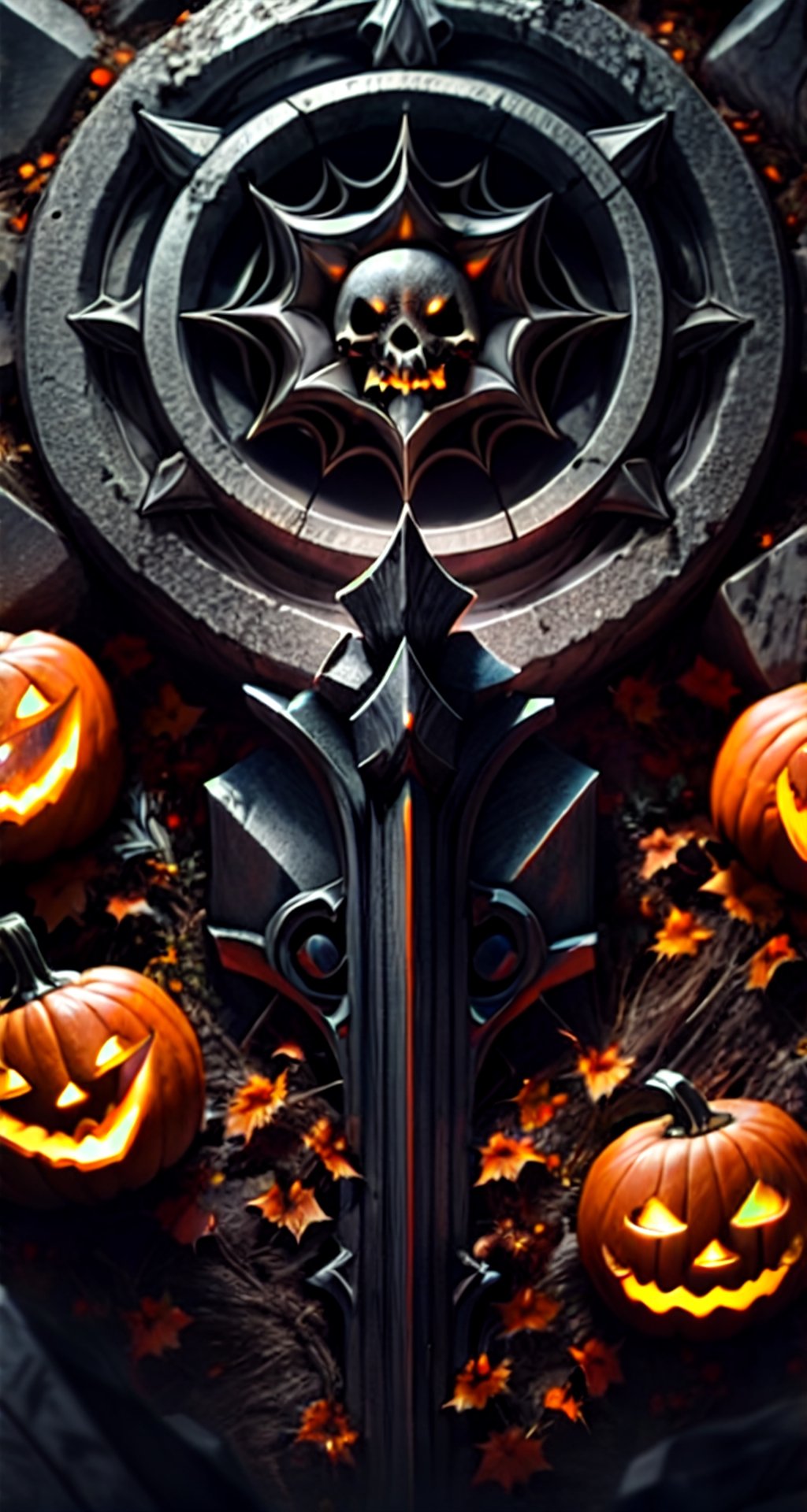 BREAK (pumpkin jack-o': 1.5),  (pumpkin lantern: 1.3),  BREAK (dark cemetery: 1.5) by ZhangLiao on Tensor.Art