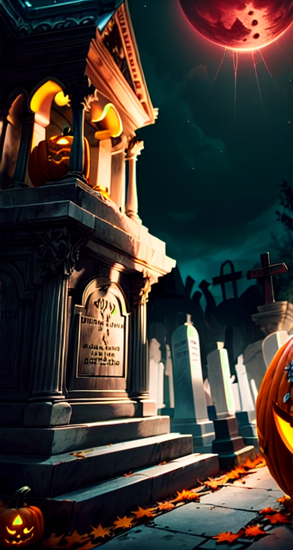BREAK (pumpkin man: 1.5),  (pumpkin lantern: 1.3),  BREAK (dark cemetery: 1.5) by ZhangLiao on Tensor.Art