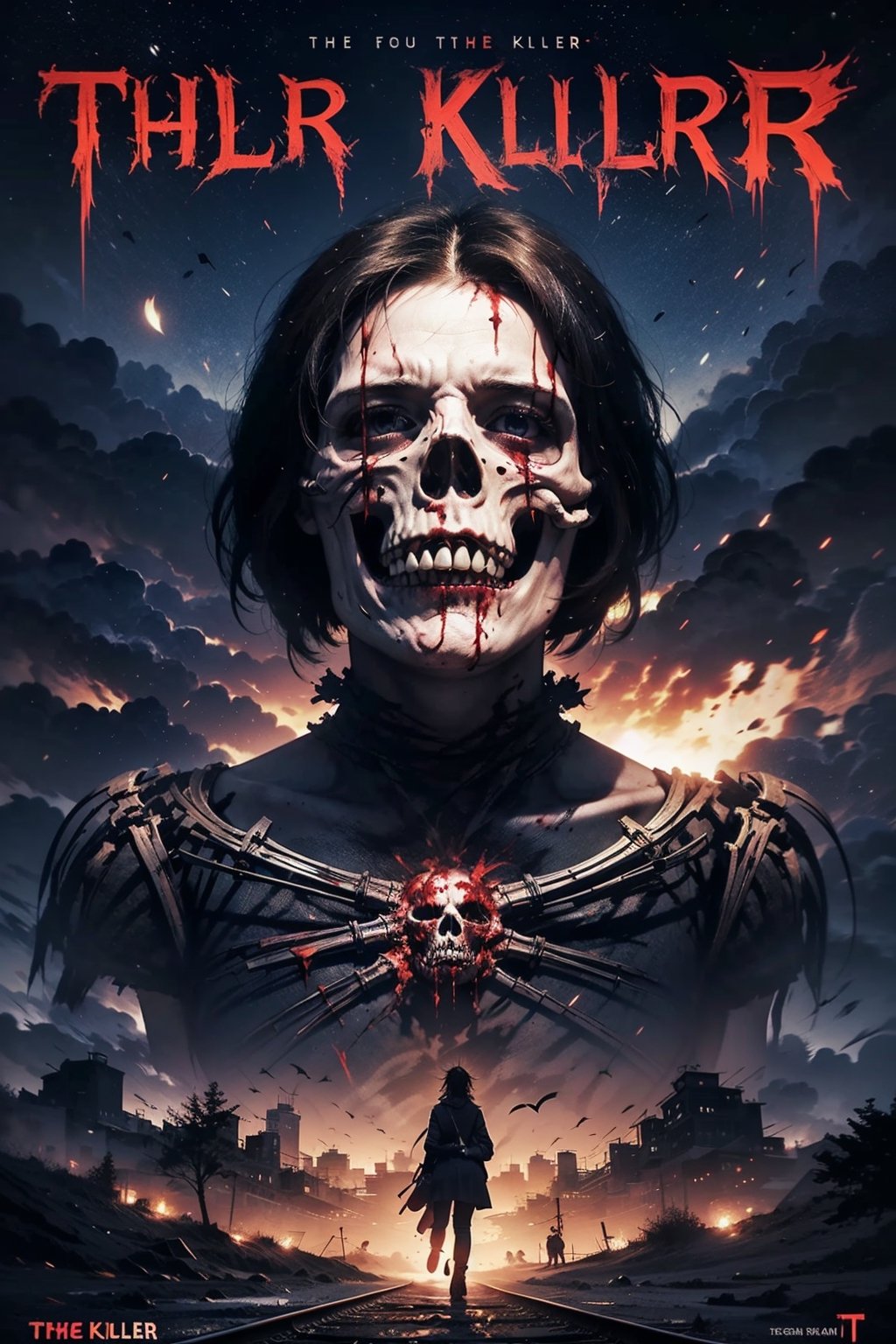 DarkTheme,  EpicSky,  poster horror by Bờ Lắc Suun on Tensor.Art