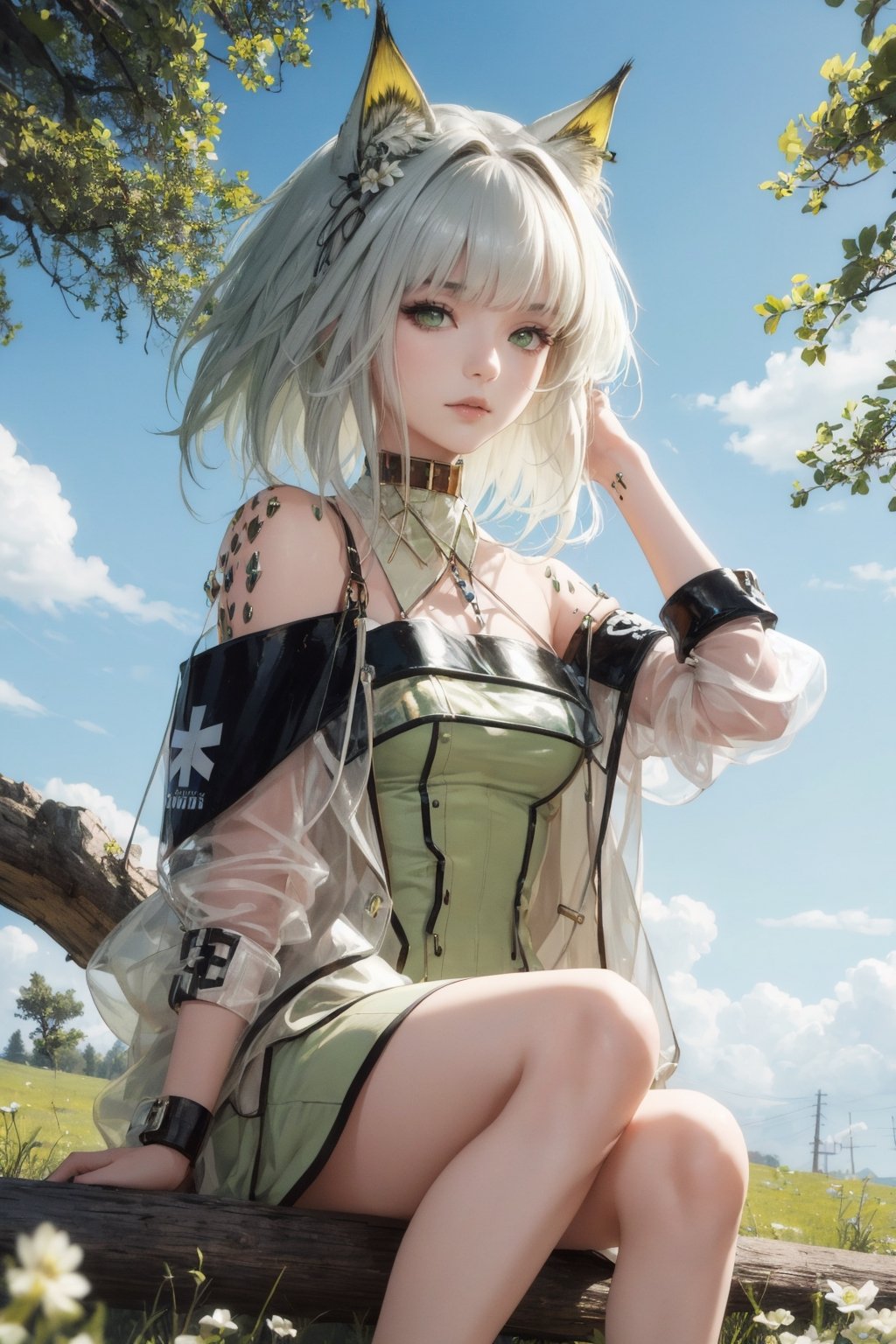 kaldef,  green short dress,  ultra quality by Bula on Tensor.Art