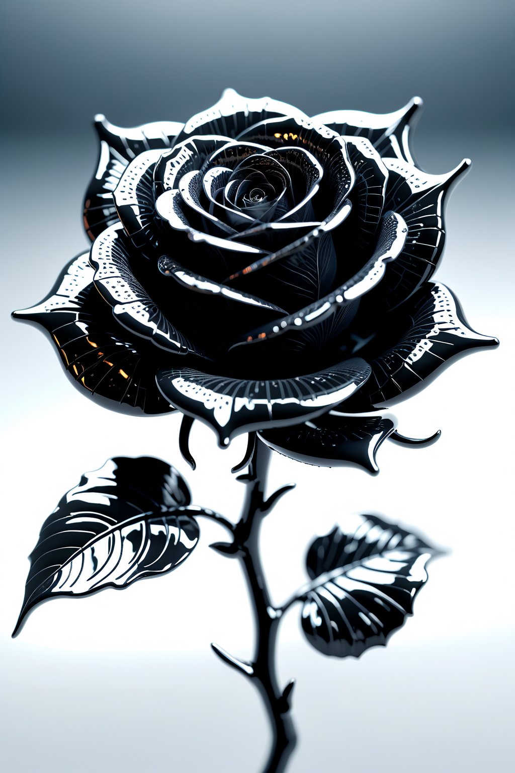 line art trinket depicting a Black rose, Nicolaes van Verendael, natural, shimmering, vibrant, gothic, rpg, 1400ad, ultra detailed, detailed, immersive, reminiscent of high fantasy RPG games, HD, masterpiece, best quality, hyper detailed, super realistic, perfect face, perfect hands, award-winning, professional, breathtaking, linquivera, sunlit Beach inclement weather, techwear fashion. futuristic, cyberpunk, urban, tactical, sleek, dark, highly detailed,