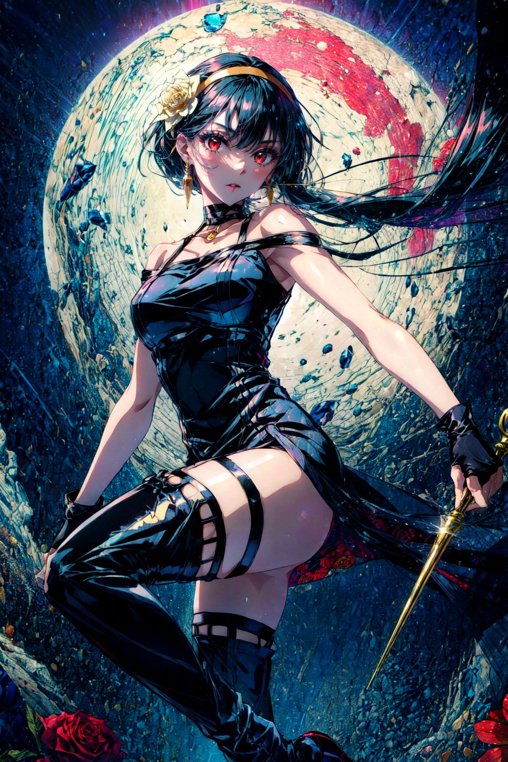 looking at viewer,  solo,  YorForger by マカイ Makai on Tensor.Art