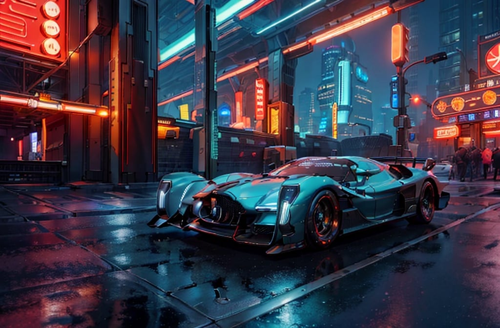 (masterpiece, shar, higly detailed, award-winning photo, professional:1.2), mettalic candy color car retro futuristic 60's styled hyper car,  art deco megalopolis at illuminated night, highly detailed retro futuristic dieselpunk visual,car,futureaodai,cyber_tech 