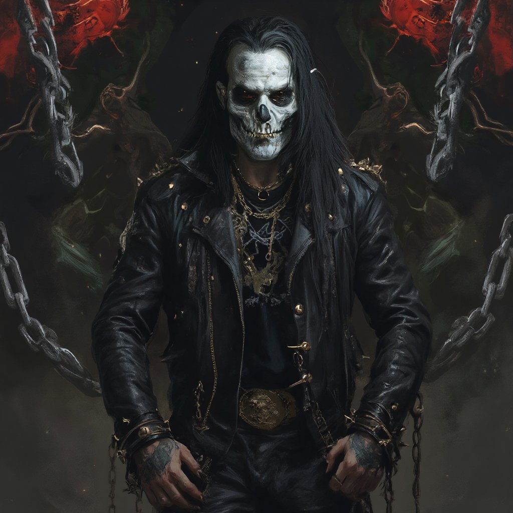 (masterpiece) Slipknot poster style,  strong muscle metalheads (Heavy Metal style),  Goth boys by user_627258125354972415...