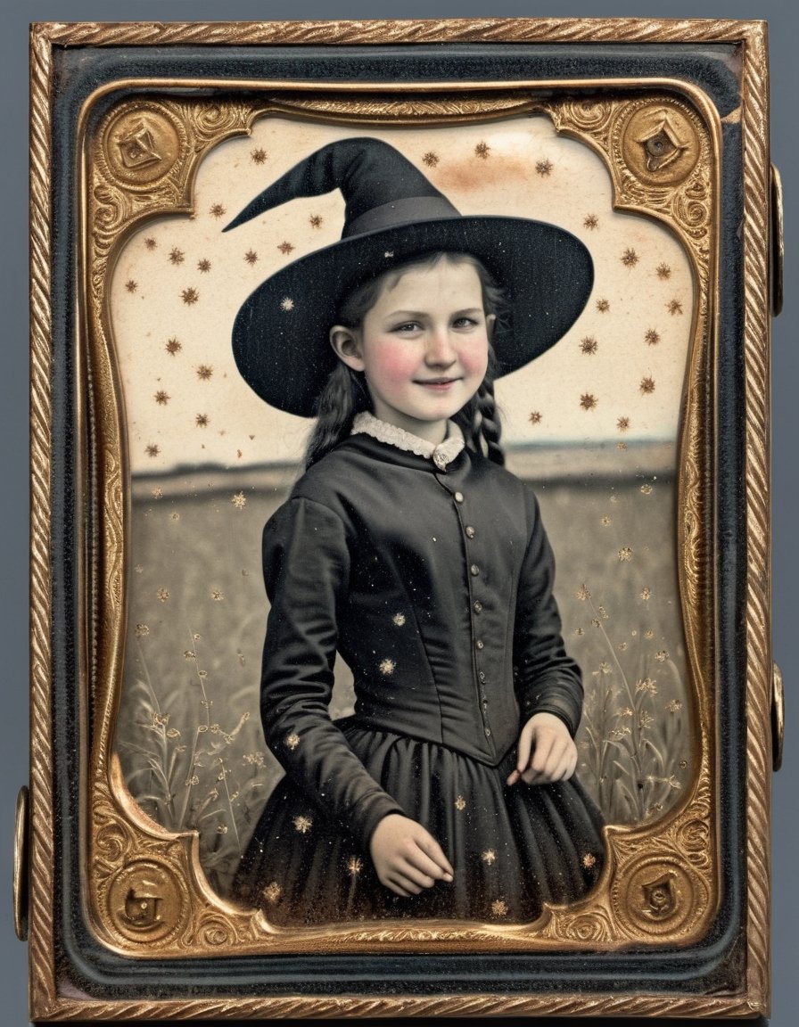 cute young witch in a field of tiny fireflies,  highly detailed,  happy by Rayna Polsky on Tensor.Art