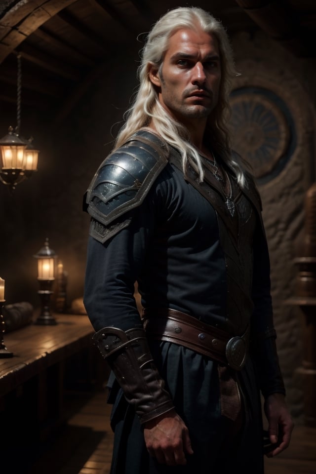 (pareja de viaje) Geralt of Rivia on board a ship,  the Witcher,  reference of Game the Witcher 3 by romaleonax on Tensor.Art
