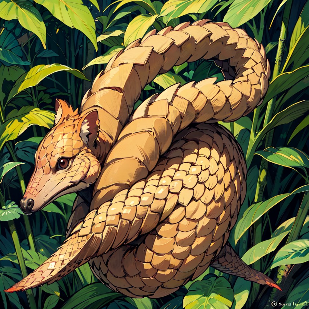 pangolin, in the rainforest