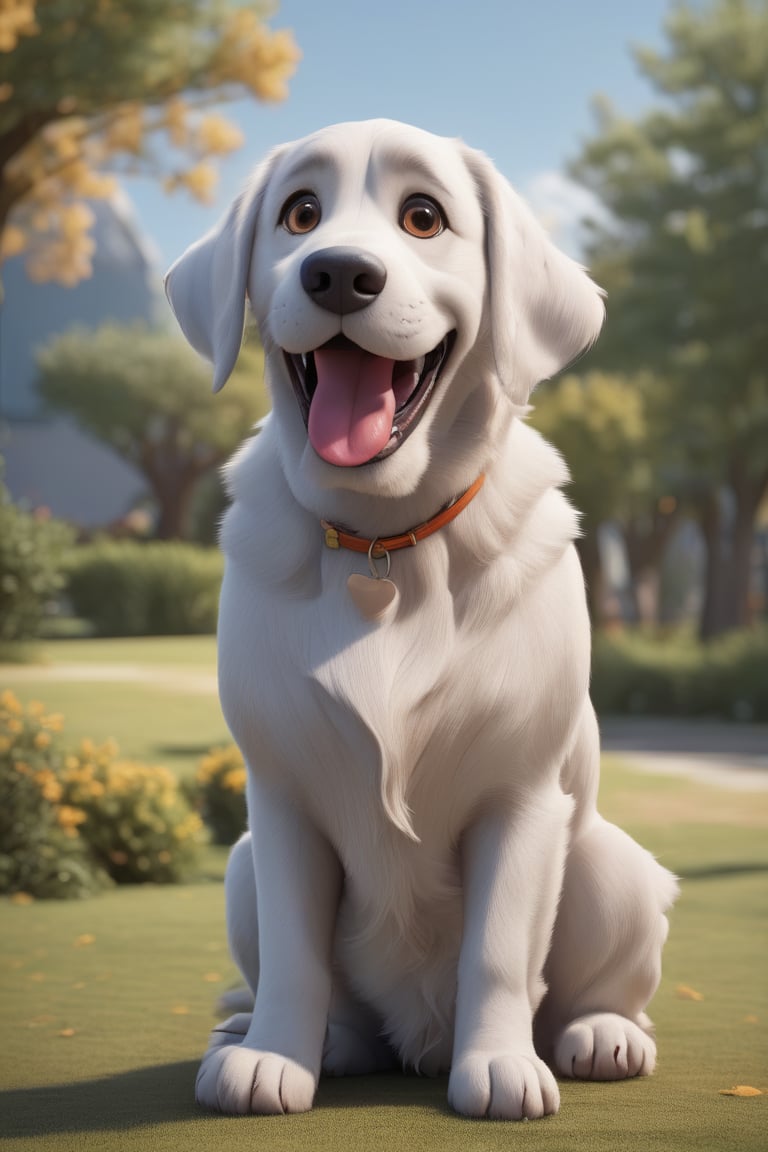 dog, happy, big dog,3d style