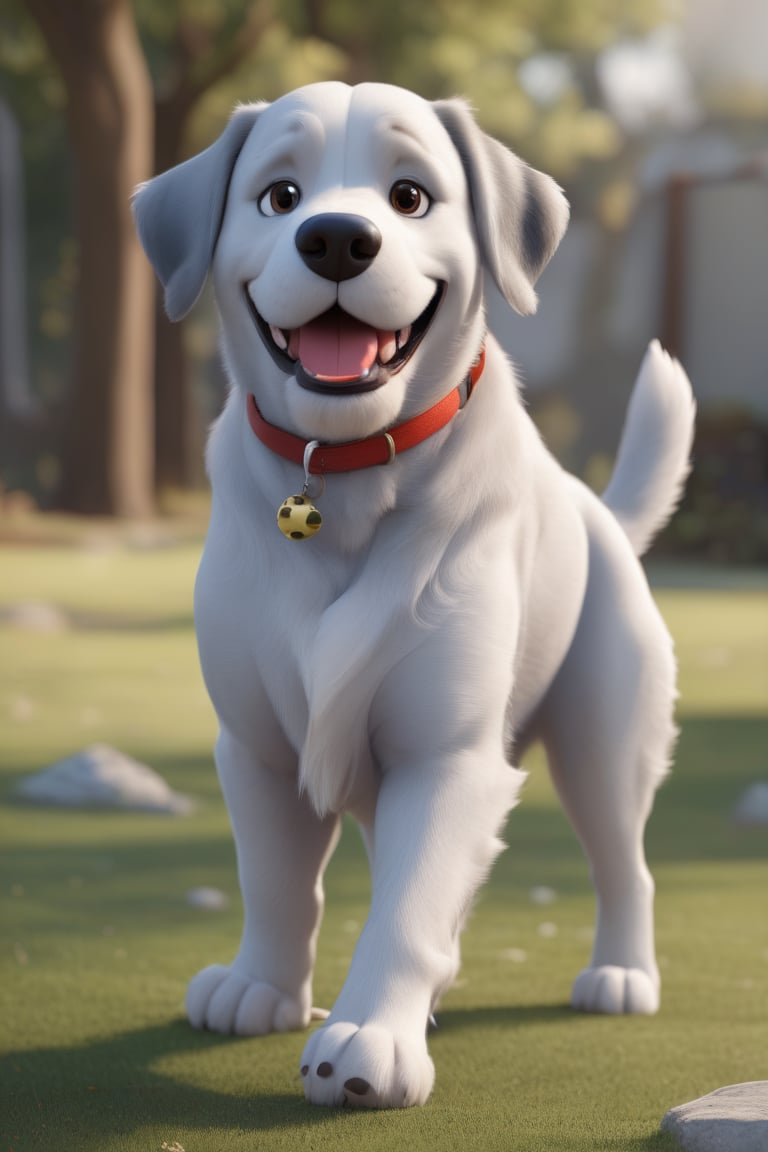 dog, happy, big dog,3d style