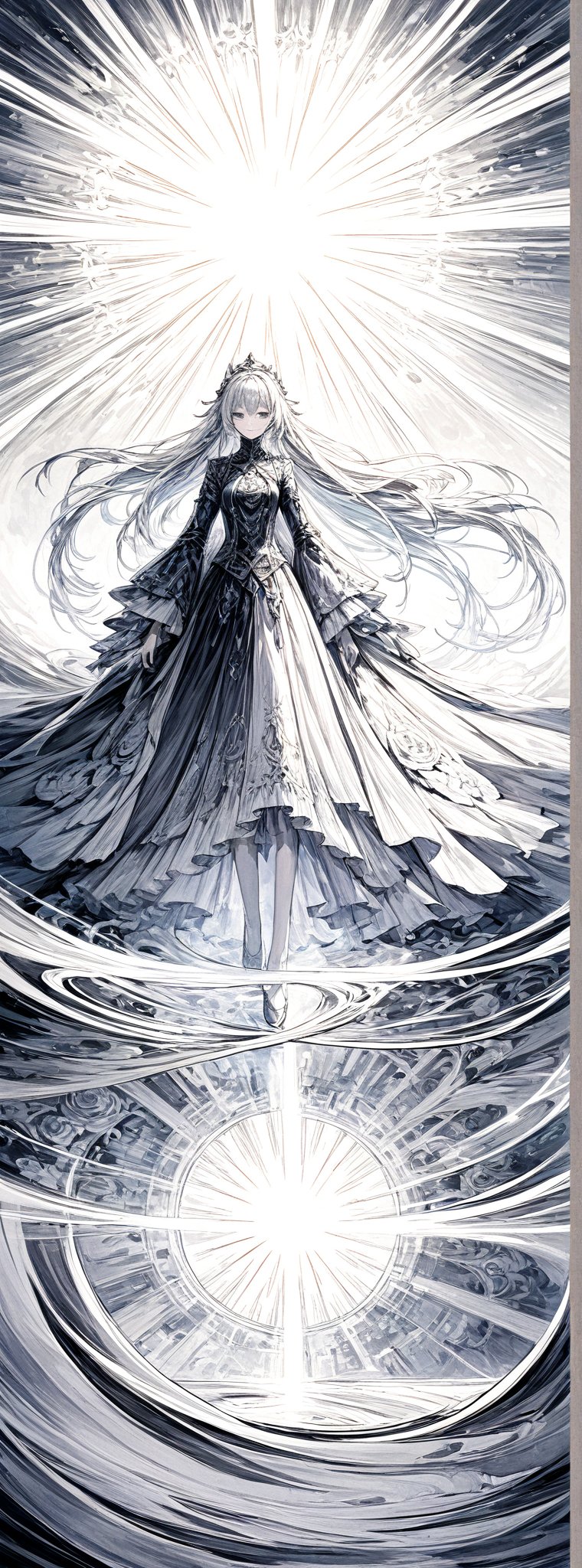 In a world where wisdom and folly collide in a dramatic visual narrative,  a profound artwork unfolds with intricate detai...