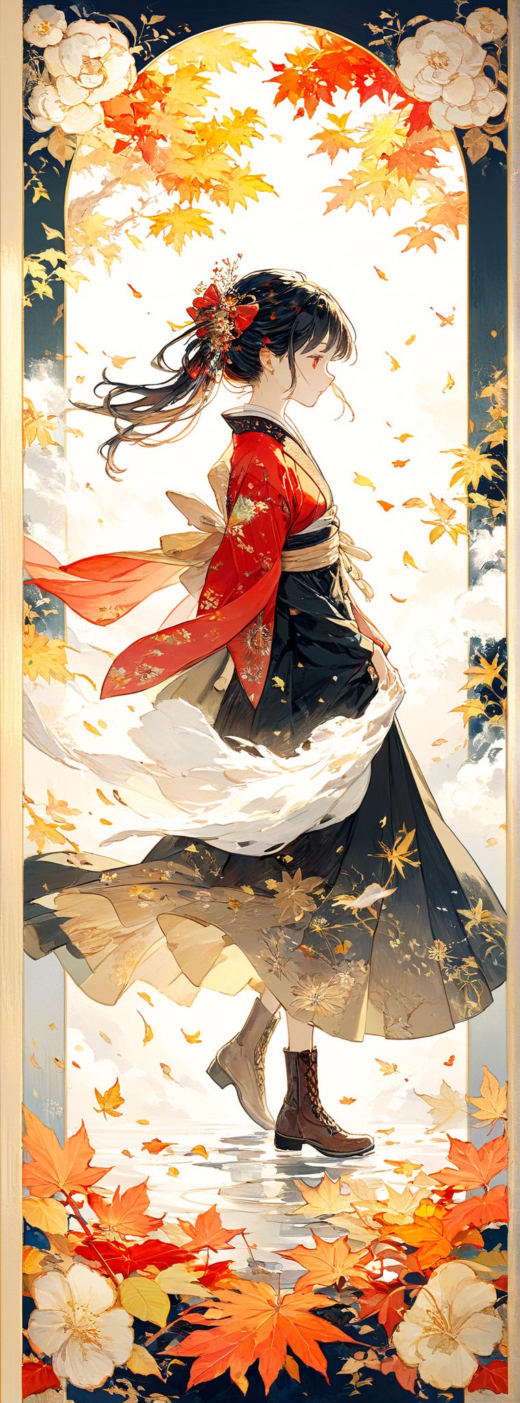 Title: Autumn Reverie Subheading: A Dance of Nature's Splendor In the poetic tapestry of a Japanese autumn landscape,  the...